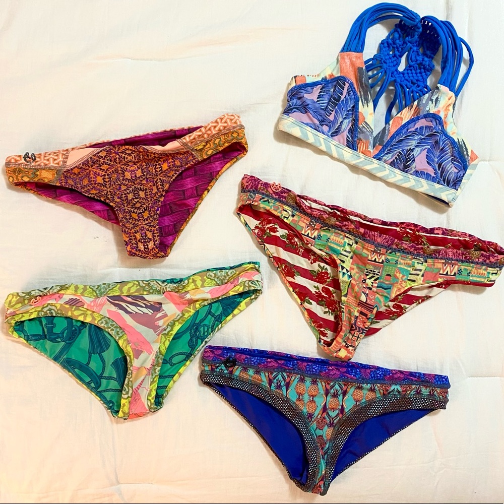Maaji Bikini Bundle! One bikini top and Four bikini bottoms!